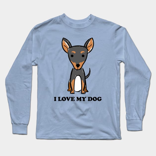 I Love My Dog Long Sleeve T-Shirt by pa2rok